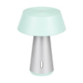 Lampe de bureau moderne à LED avec base en métal et abat-jour en silicone