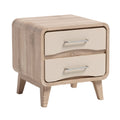 Table de chevet en bois avec tiroirs, design moderne
